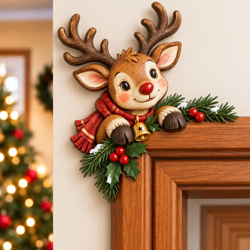 Decoración Navideña para Esquina de Puerta – 8 Personajes