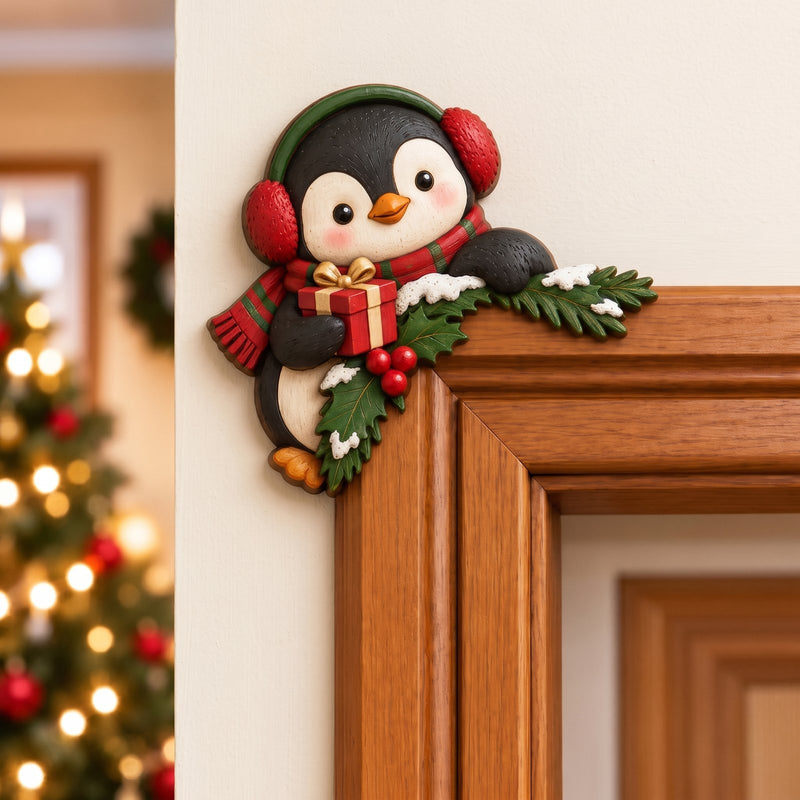 Decoración Navideña para Esquina de Puerta – 8 Personajes