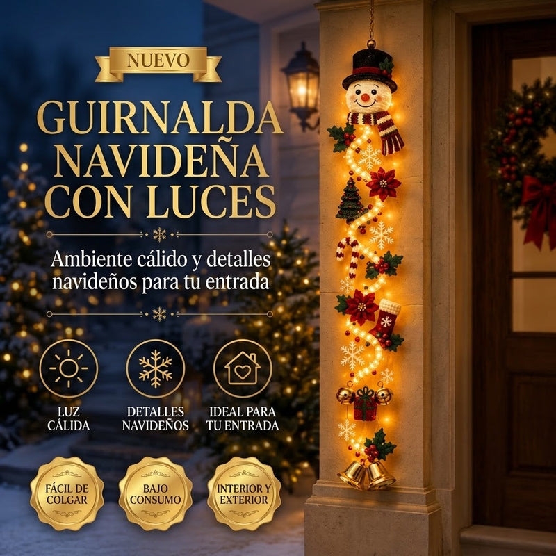 Guirnalda Navideña Colgante con Luces LED