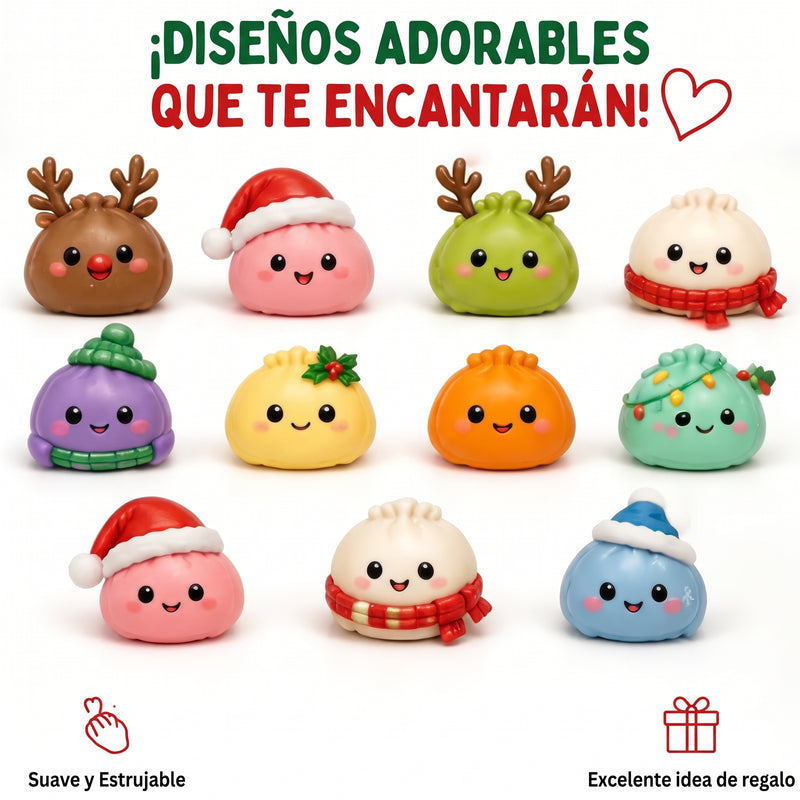 Calendario de Adviento con Figuritas Squishy Navideñas